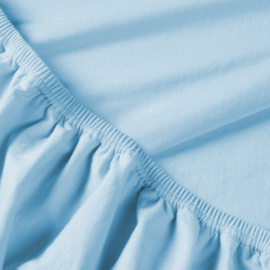 Billerbeck REBEKA pamut jersey gumis lepedő világos kék 140/160*200 cm