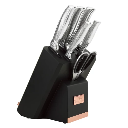 Berlinger Haus késkészlet állvánnyal, Rose Gold - fekete 8 részes