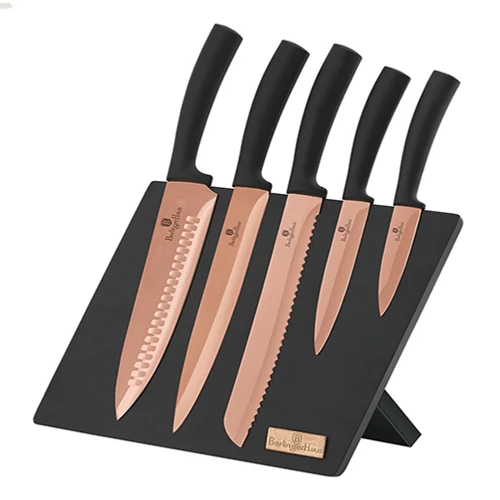Berlinger Haus késkészlet mágneses állvánnyal, Rose Gold 6 részes